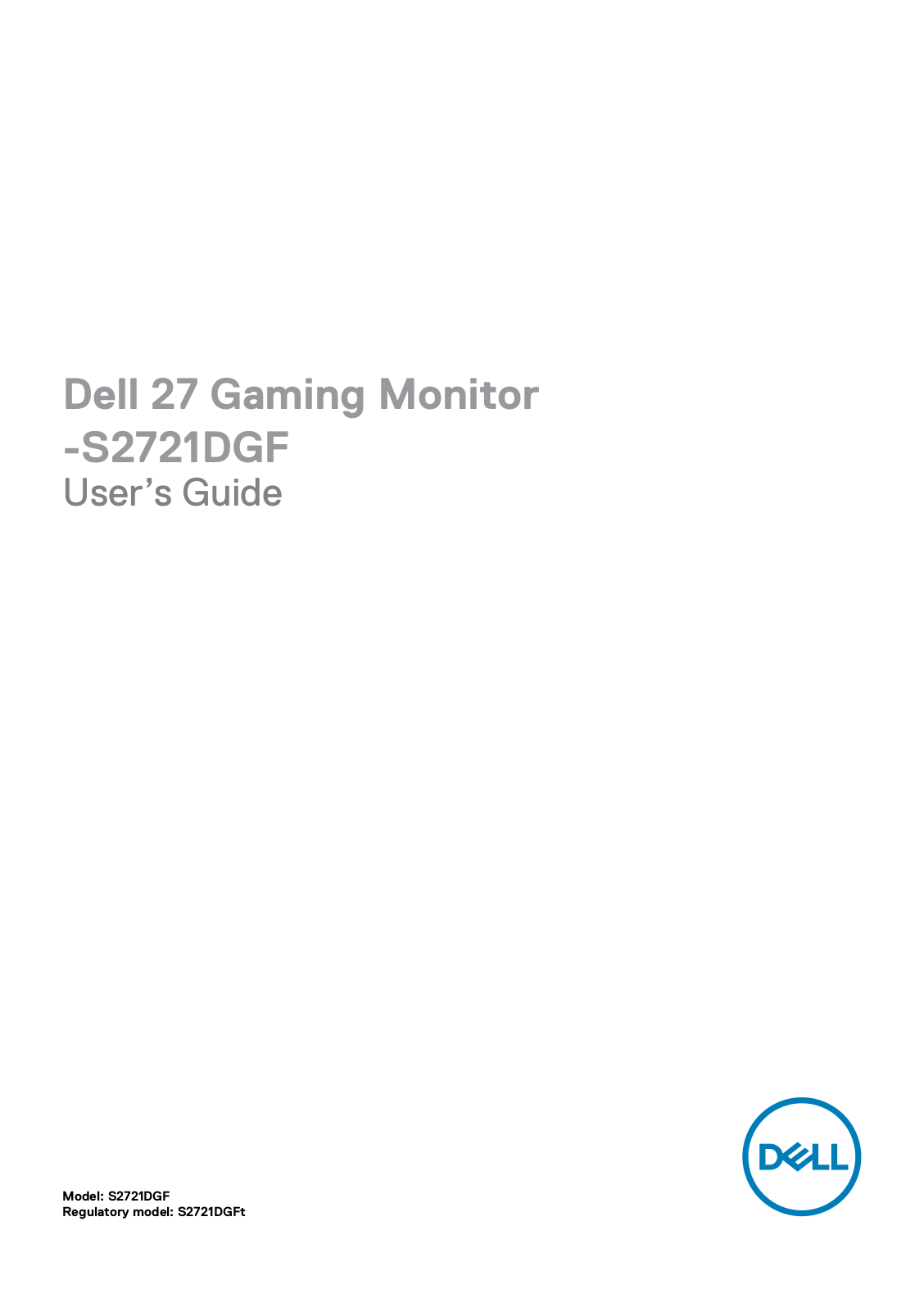 Dell S2721DGF Service Manual