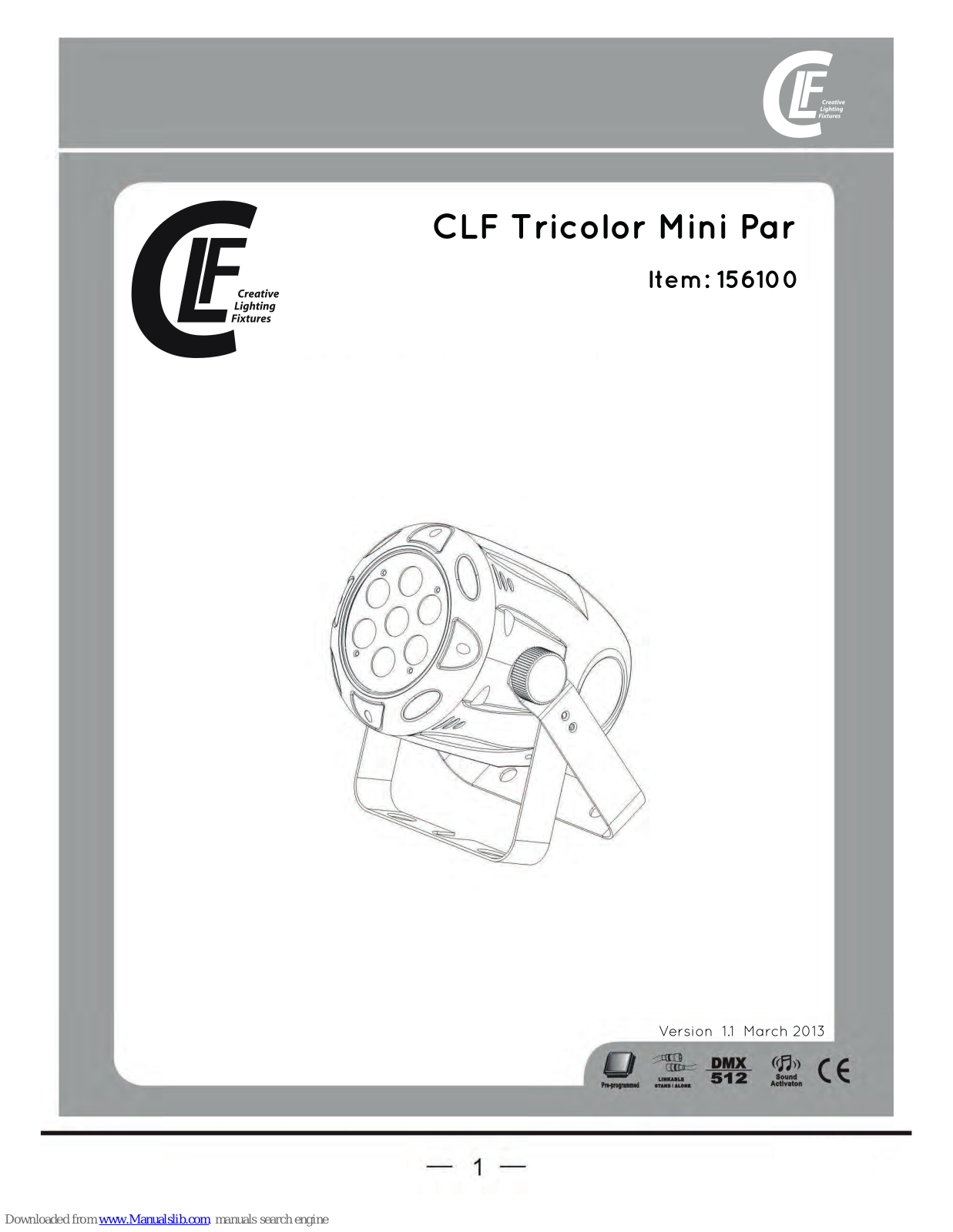 CLF Tricolor Mini Par User Manual