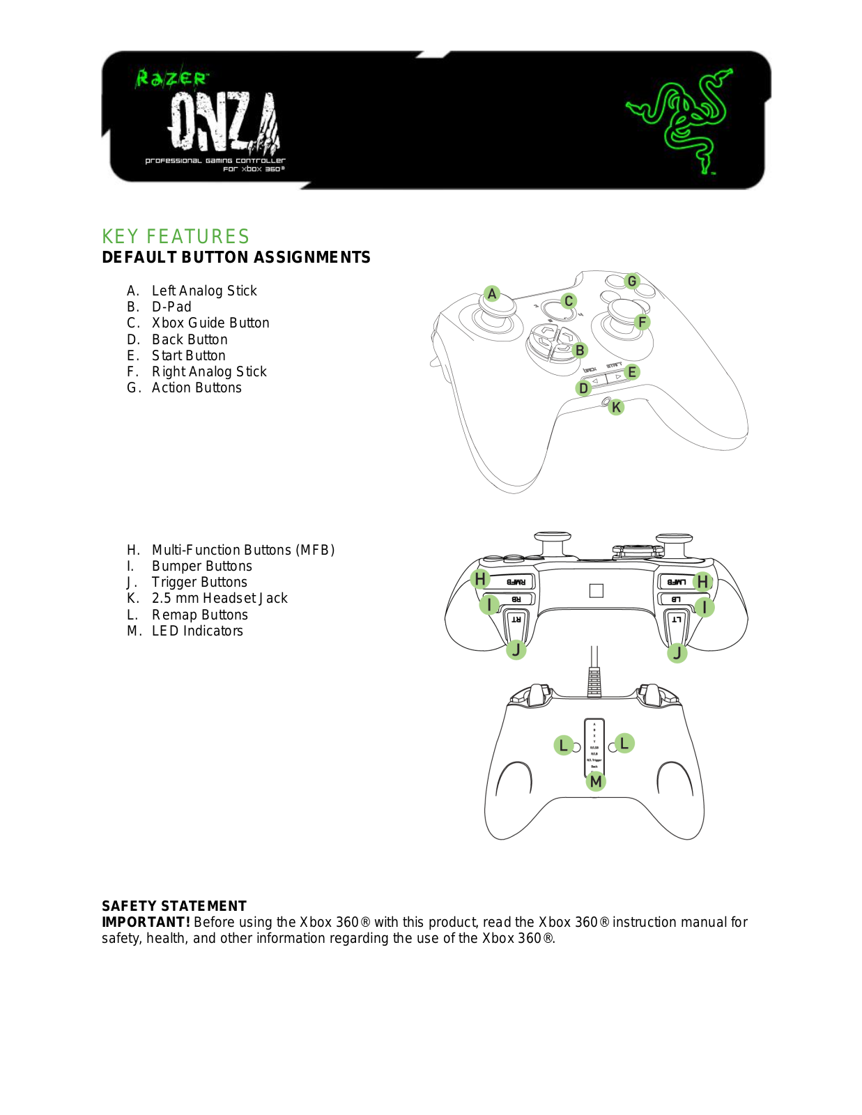 RAZER Onza Professional User Manual