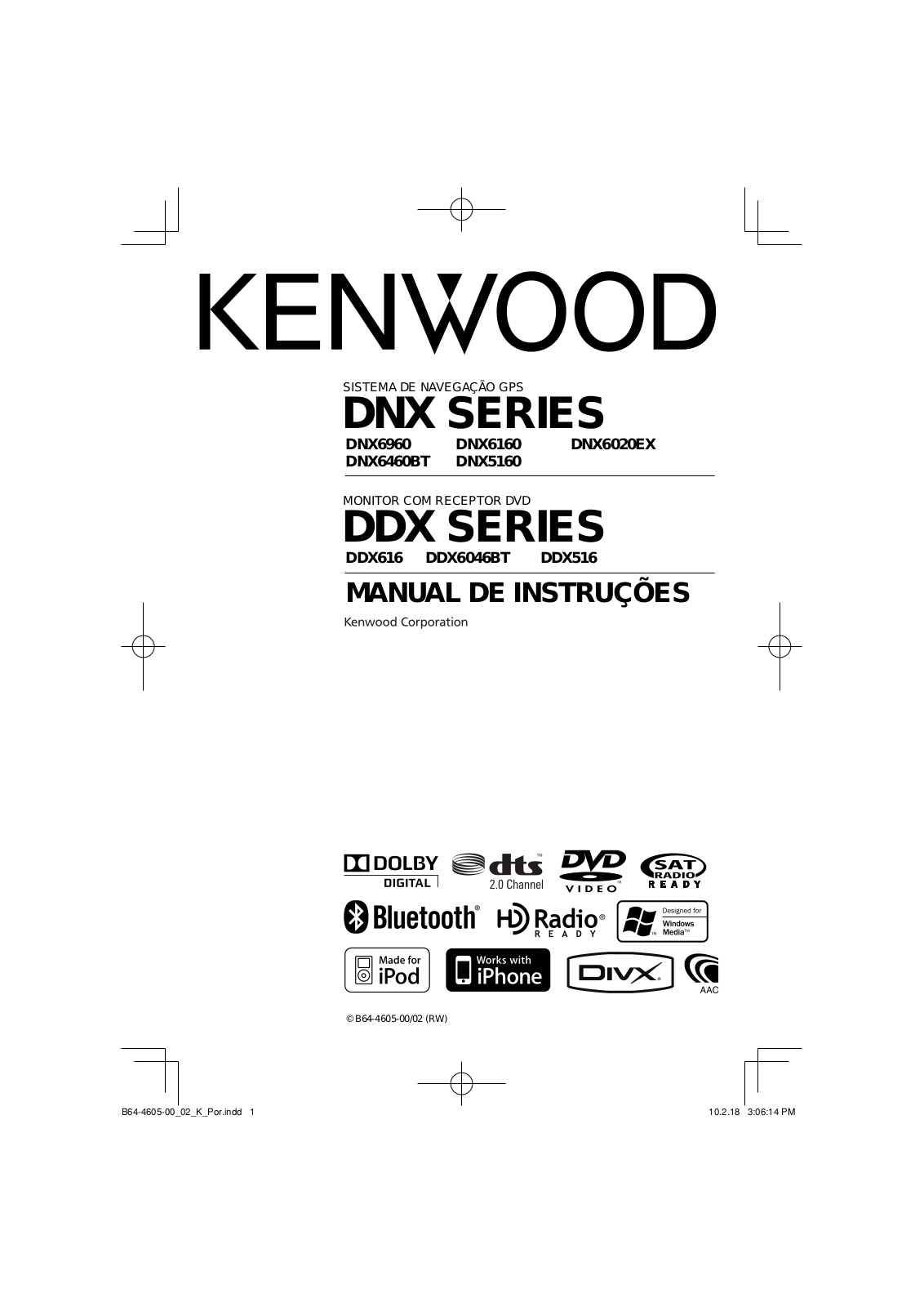 Kenwood DDX6046BT, DNX6020EX, DNX6460BT User Manual