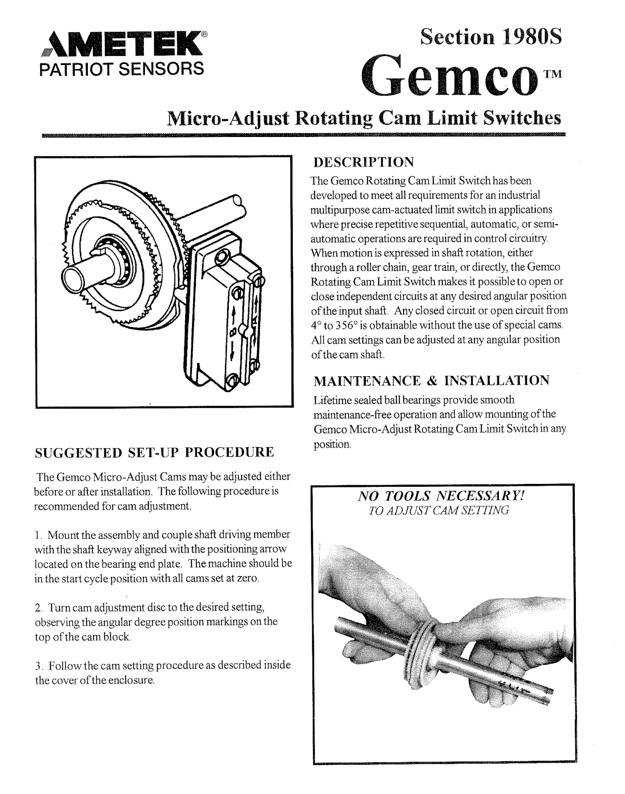 Gemco 1980S Section Instruction Manual