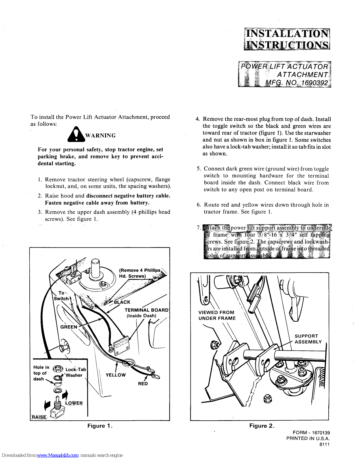 Simplicity 1690392 Installation Instructions Manual