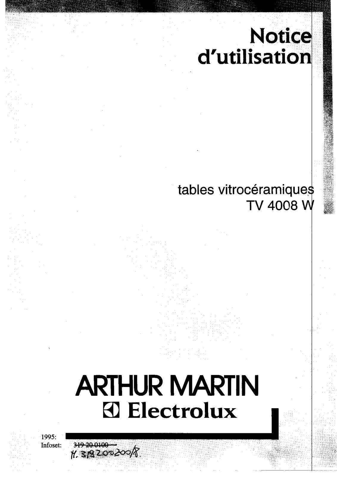 Arthur martin TV4008W User Manual
