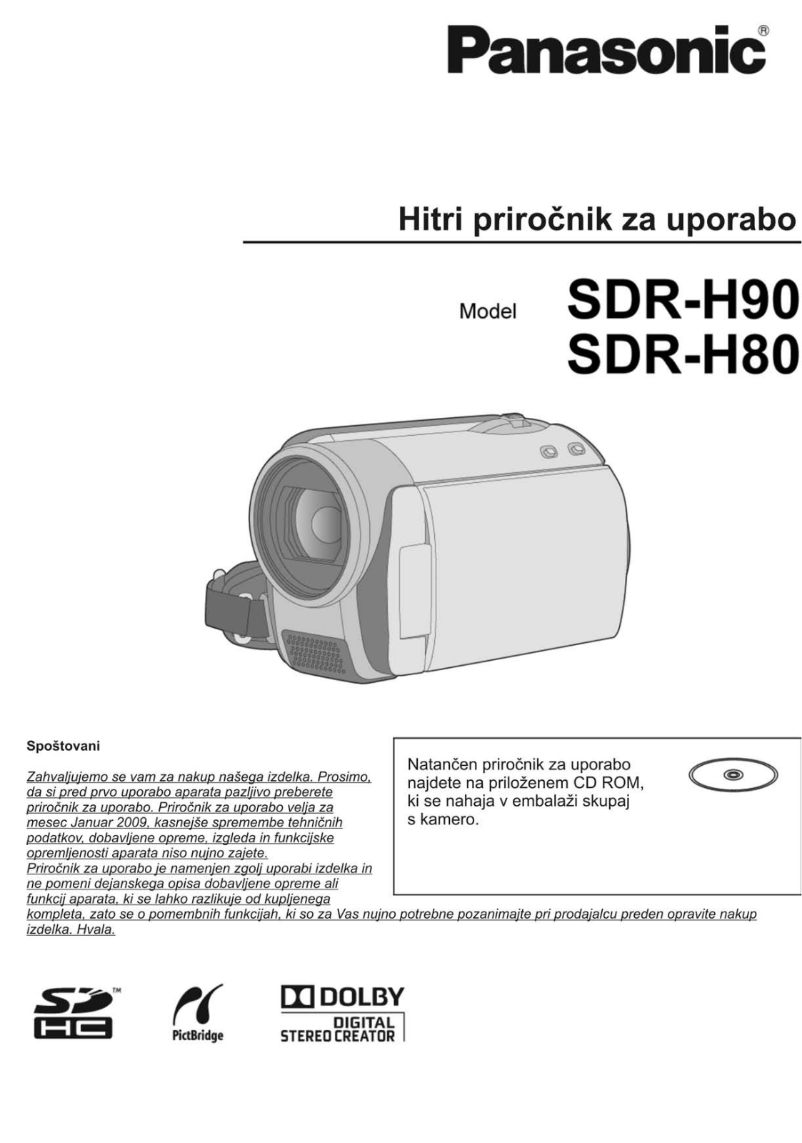 Panasonic SDR-H80, SDR-H90 User Manual