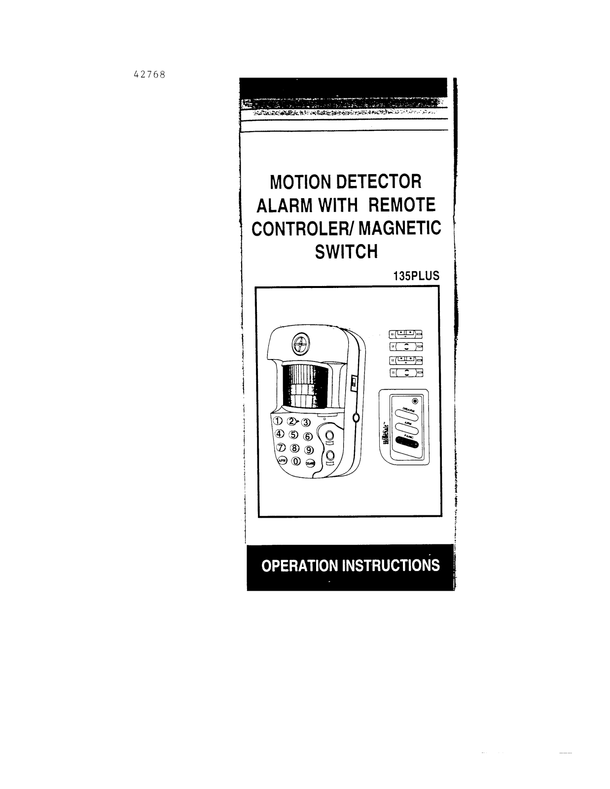 Harbor Freight Tools Motion Detector Alarm Set Product manual