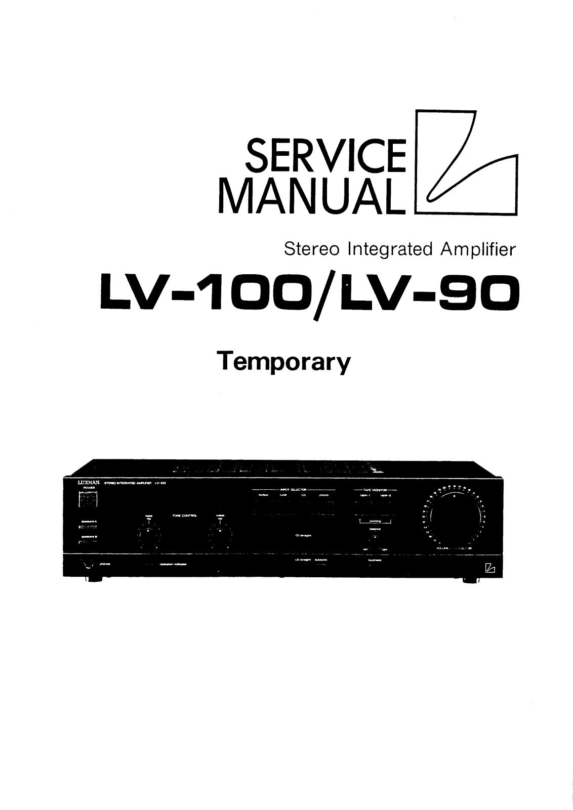 Luxman LV-100, LV-90 Service manual