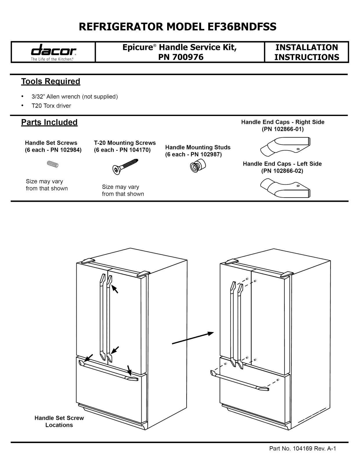 Dacor EF36BNDFSS Installation Guide - ManualMachine.com