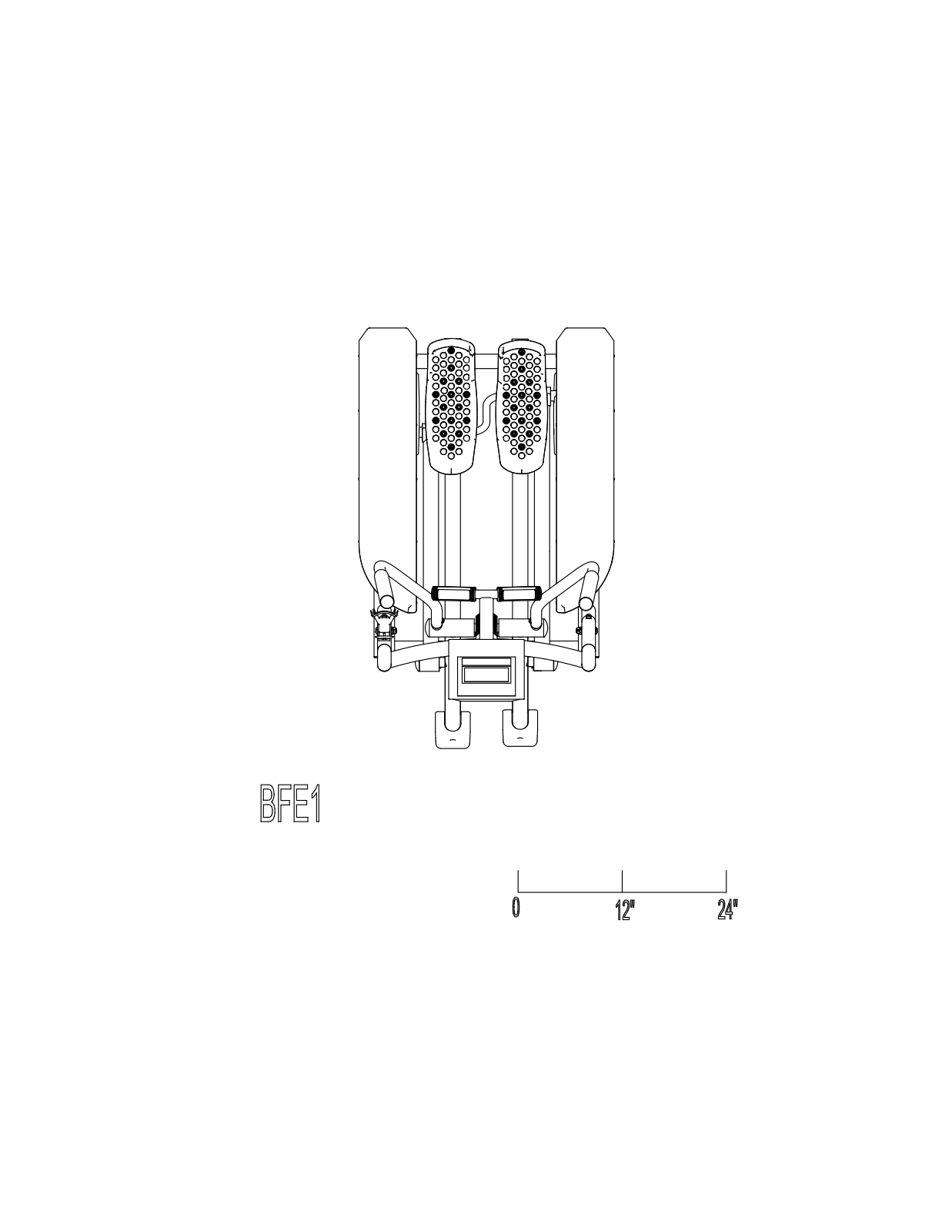 Body Solid BFE1 Top View Schematics