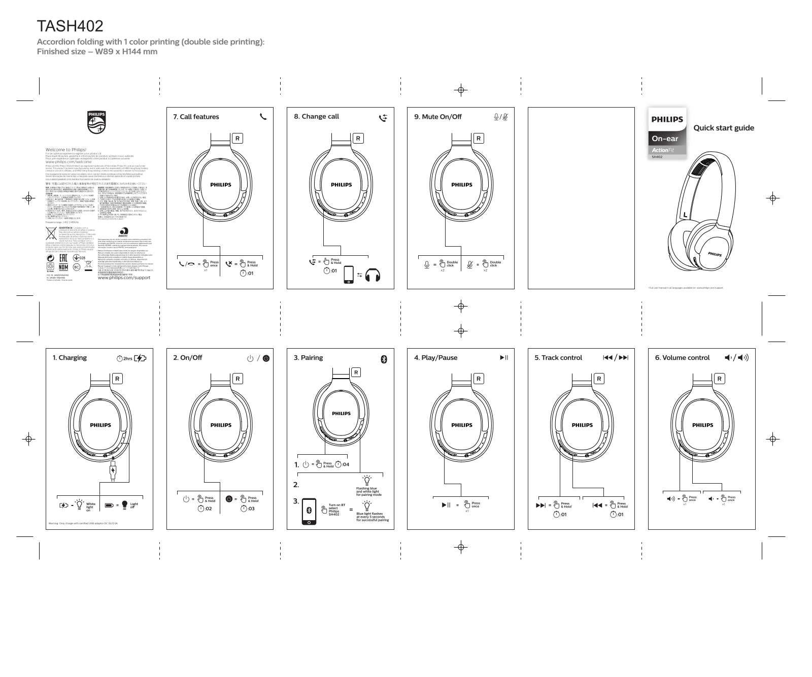 Philips TASH402BK/00 Quick Start Guide