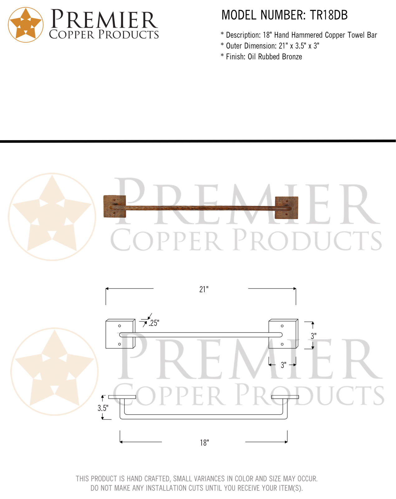 Premier Copper Products IER1340 Specifications - ManualMachine.com
