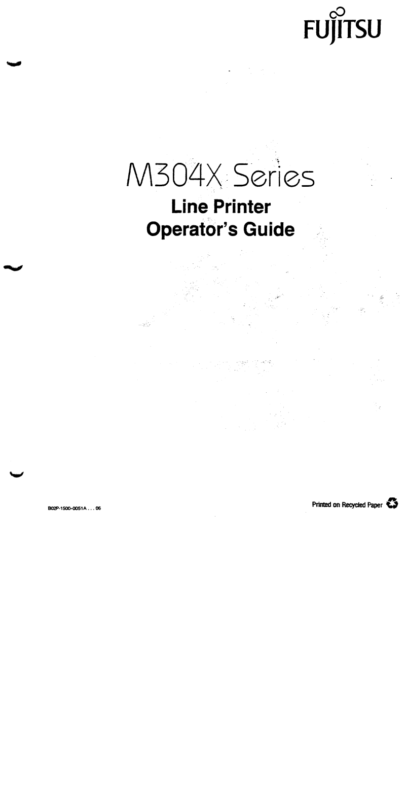 Fujitsu M3040, M3041, M3042, M3043 Operator Guide