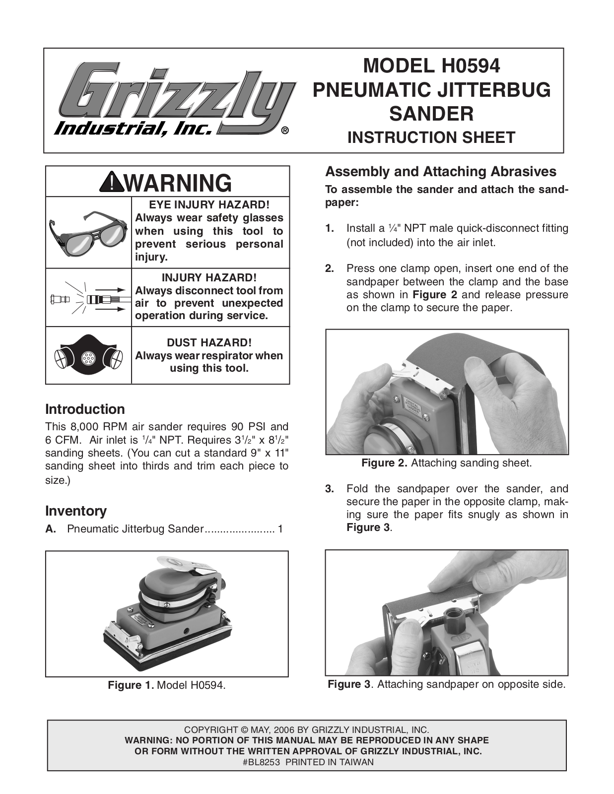 Grizzly H0594 User Manual