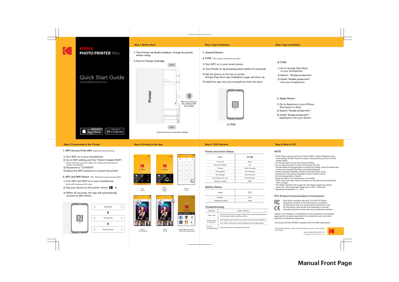 KODAK Photo PRINTER MINI User Manual