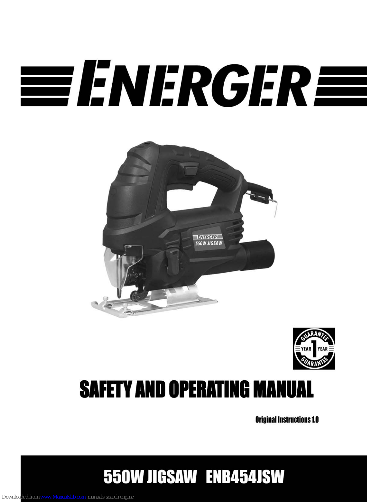 Energer ENB454JSW Safety And Operating Manual