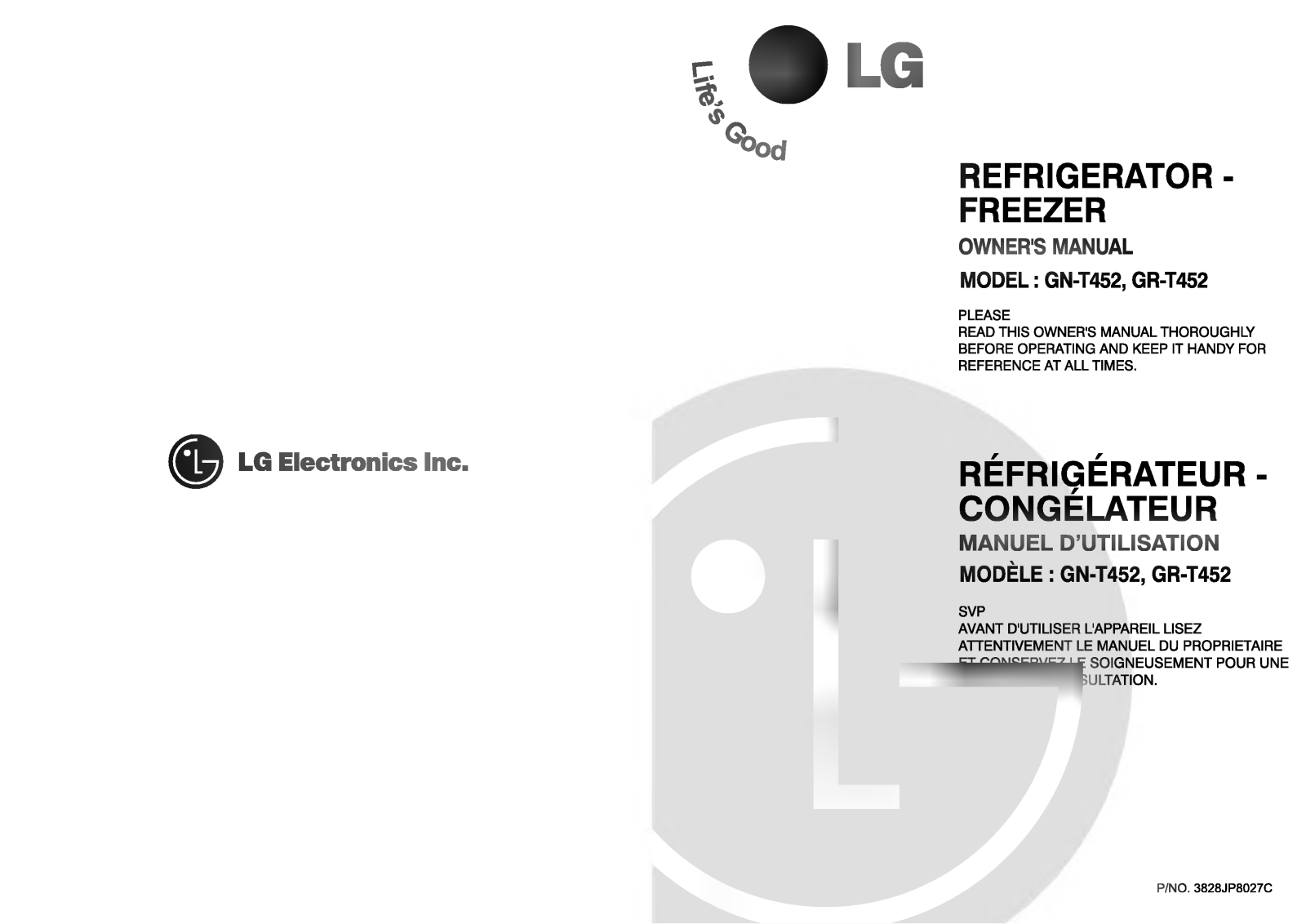 LG GN-T452Q Manual book