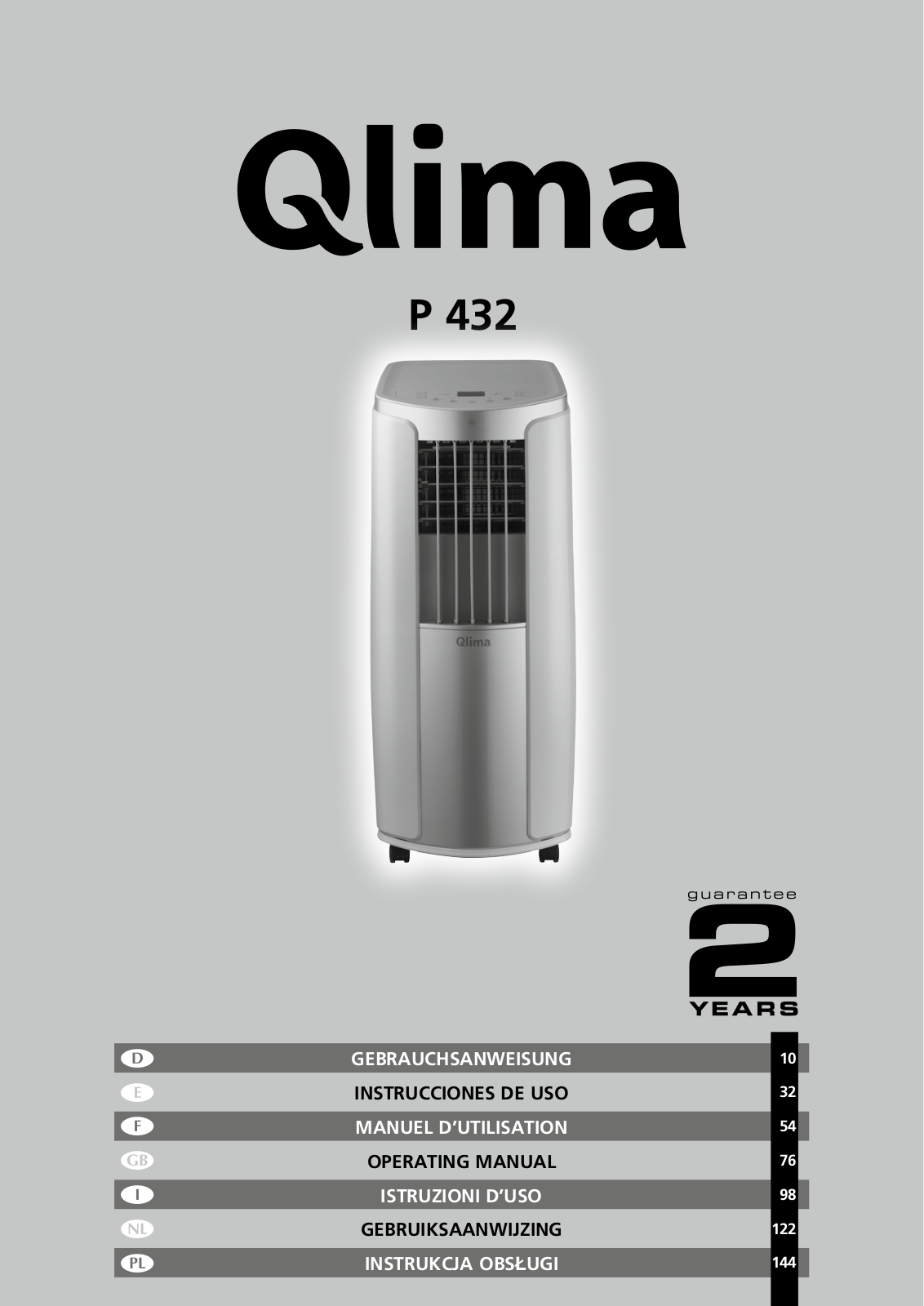 Qlima P 432 User Manual