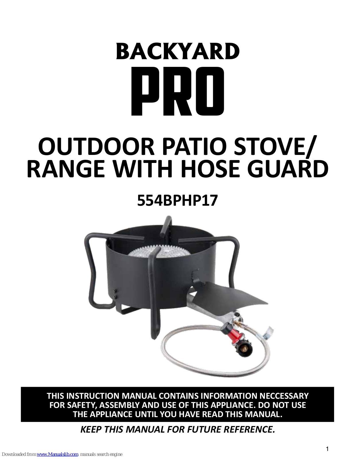 Backyard Pro 554BPHP17 Instruction Manual - ManualMachine.com