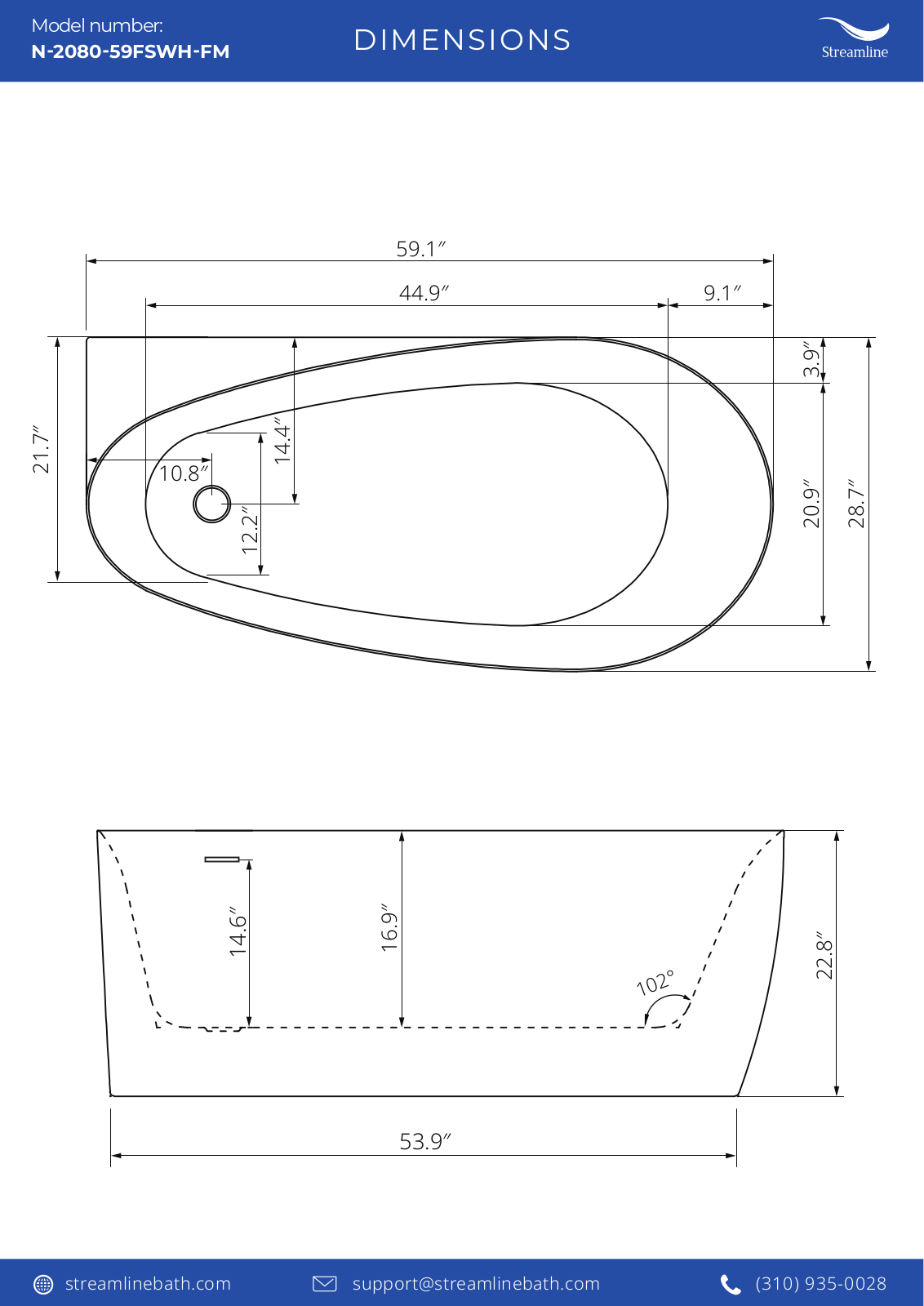 Streamline Bath SLBH4960 Specifications - ManualMachine.com