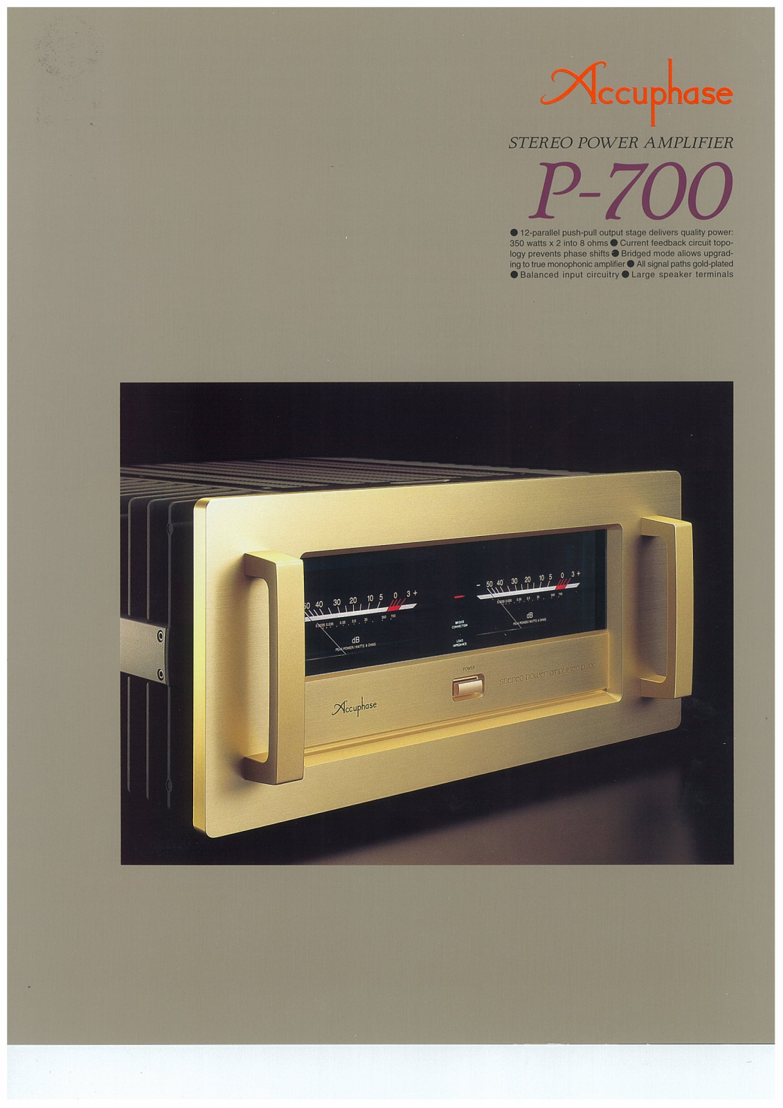 Accuphase P-700 Brochure