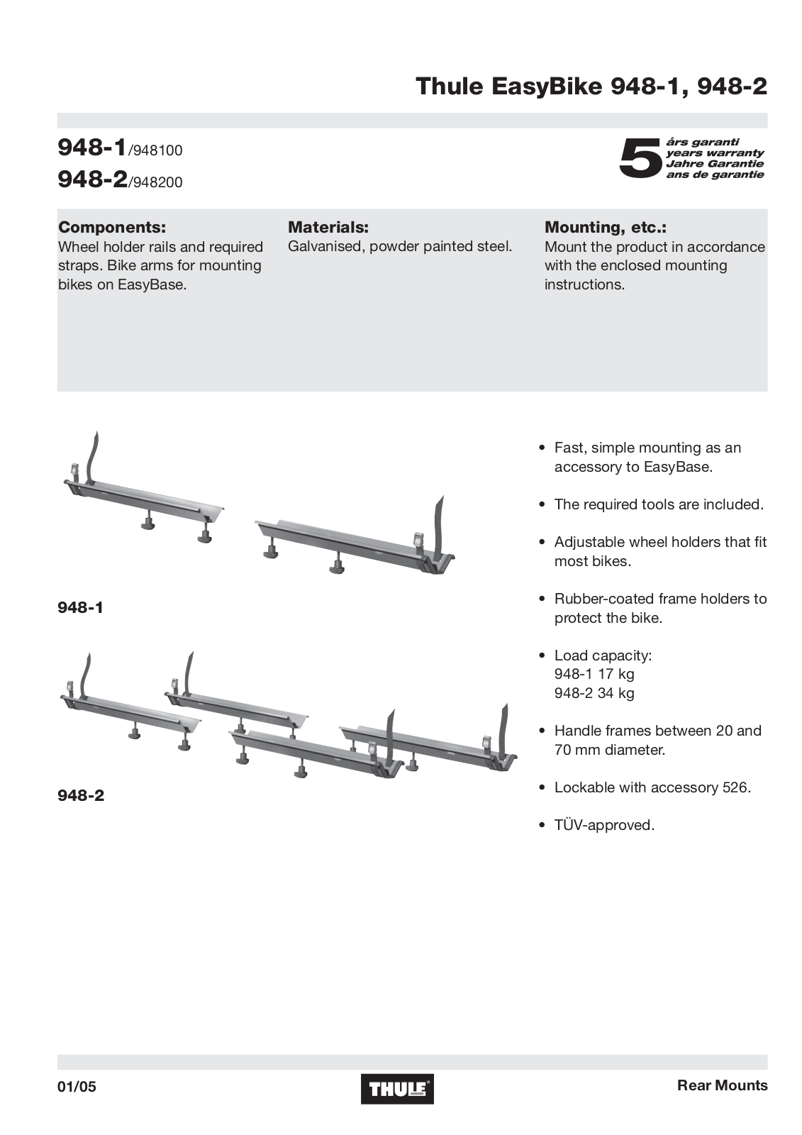 THULE 948-1 User manual - ManualMachine.com