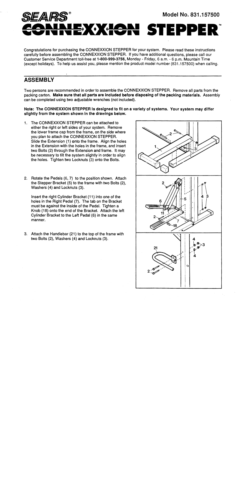 Lifestyler 831.157500 Assembly Instruction