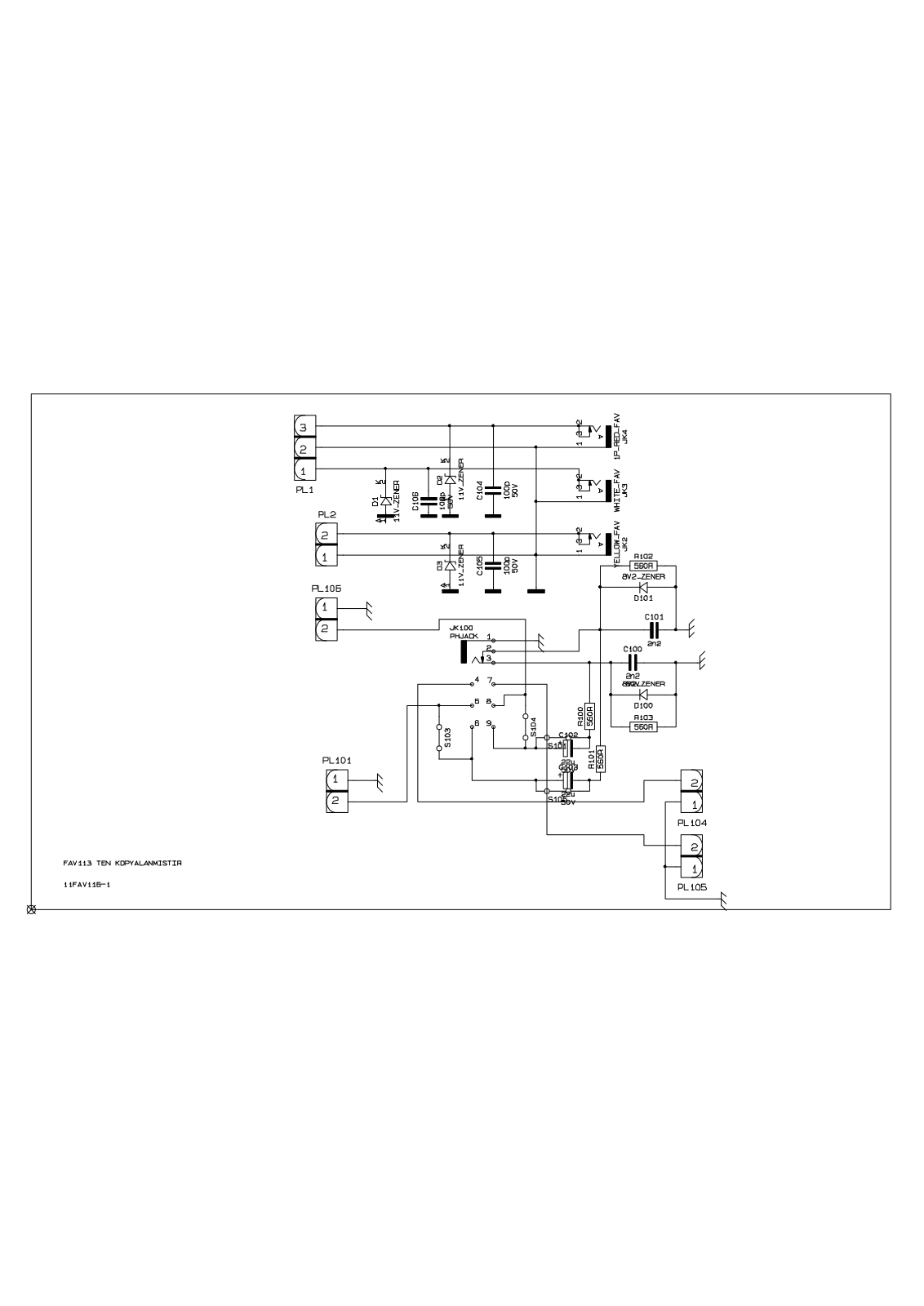 Vestel 11FAV116-1 schematic