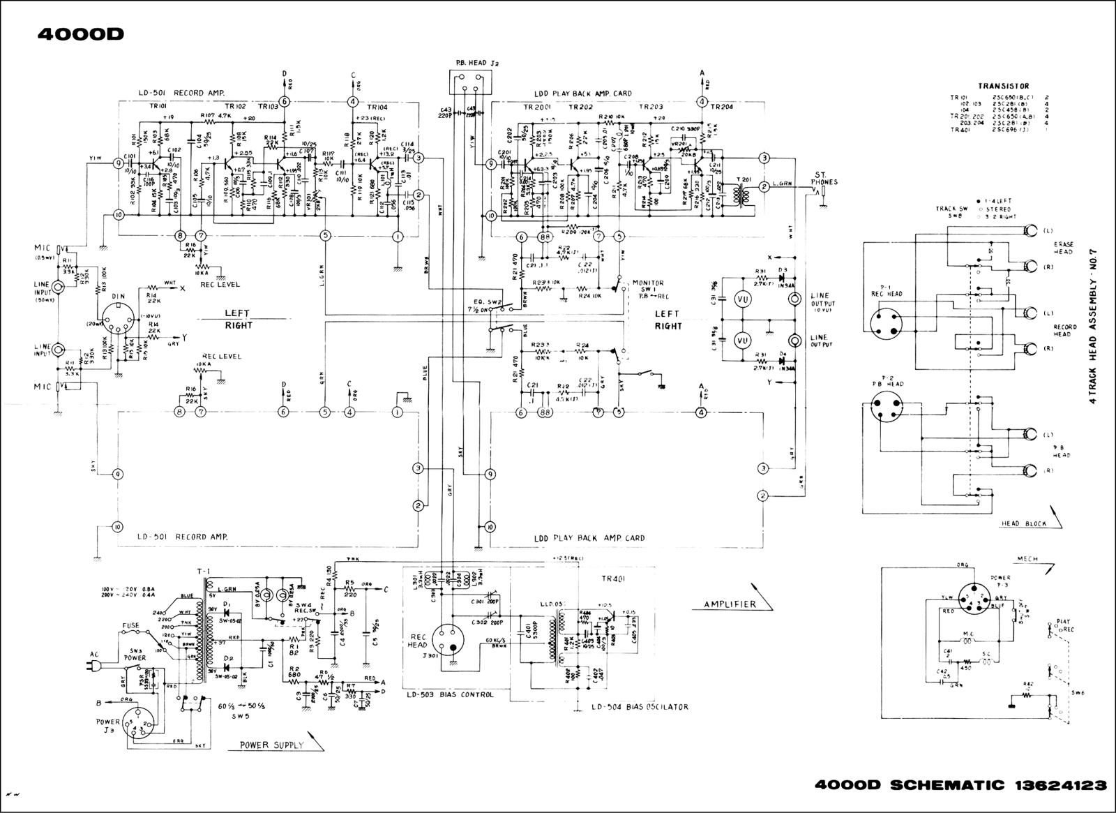 Akai 4000-D Schematic