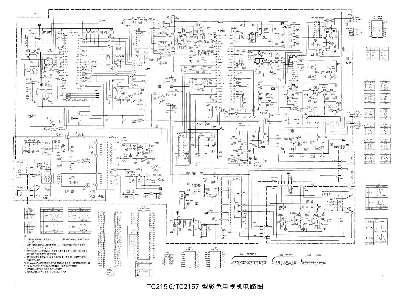 Hisense TC2156, TC2157, TDA8362 Schematic