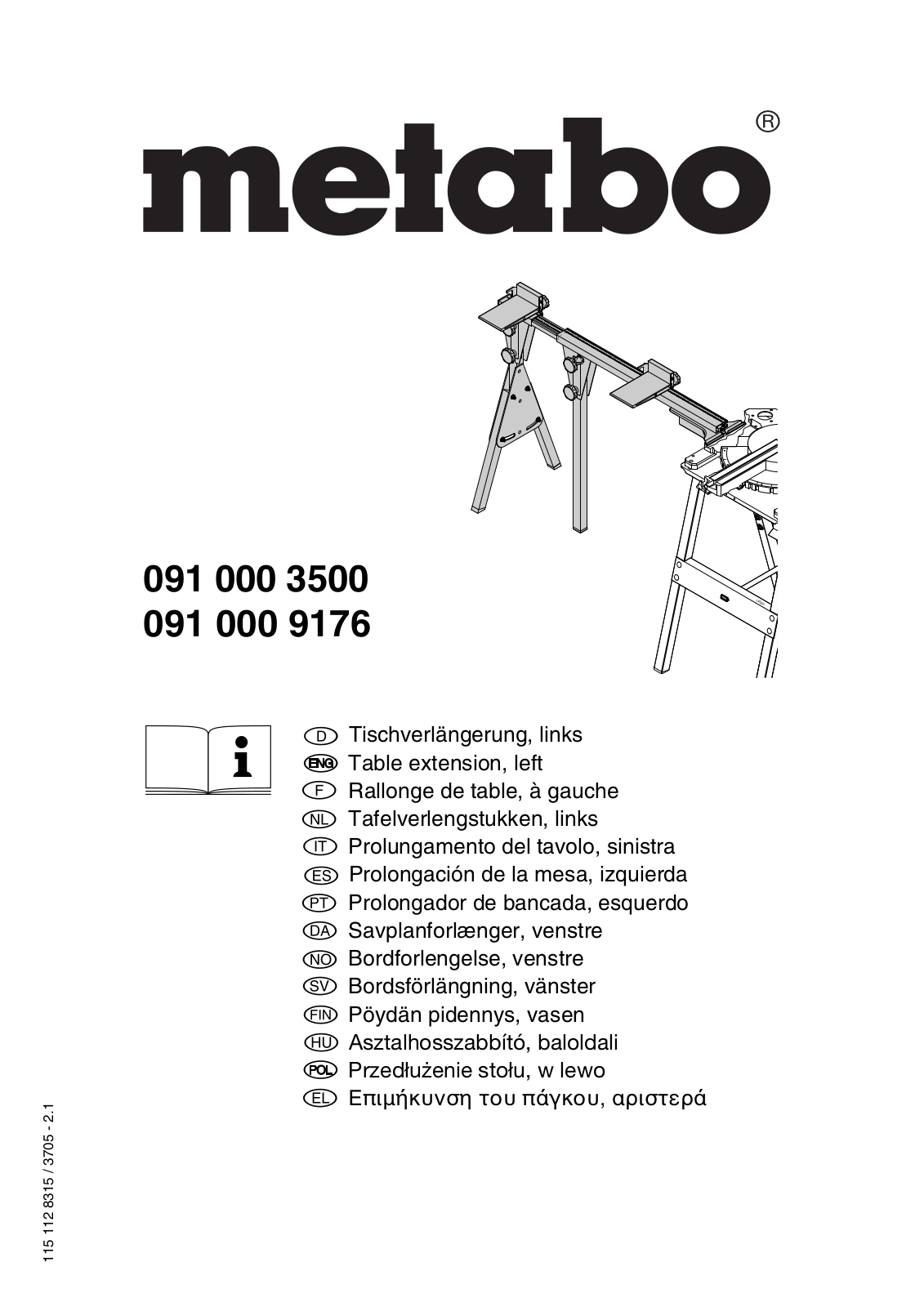 Metabo 091 000 3500, 091 000 9176 User guide - ManualMachine.com