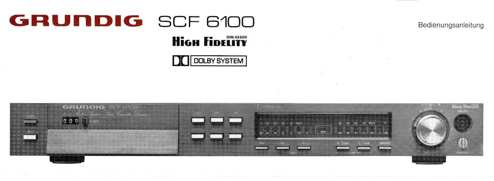 Grundig SCF-6100 Owners Manual