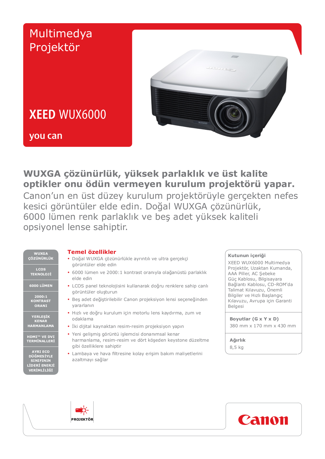 Canon XEED WUX6000 BROCHURE