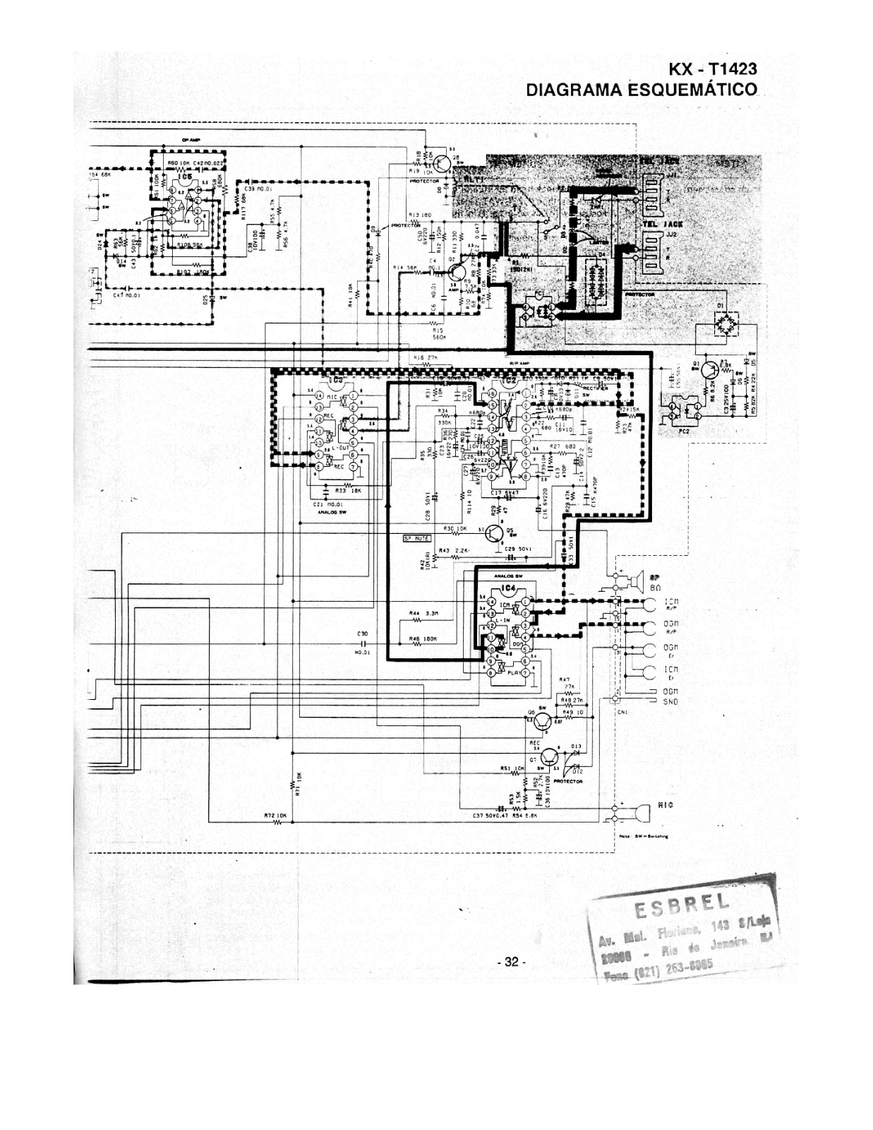 Panasonic KXT-1423 Schematic