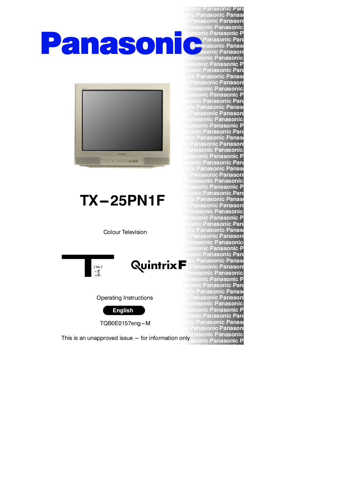 Panasonic TX-25PN1F User Manual