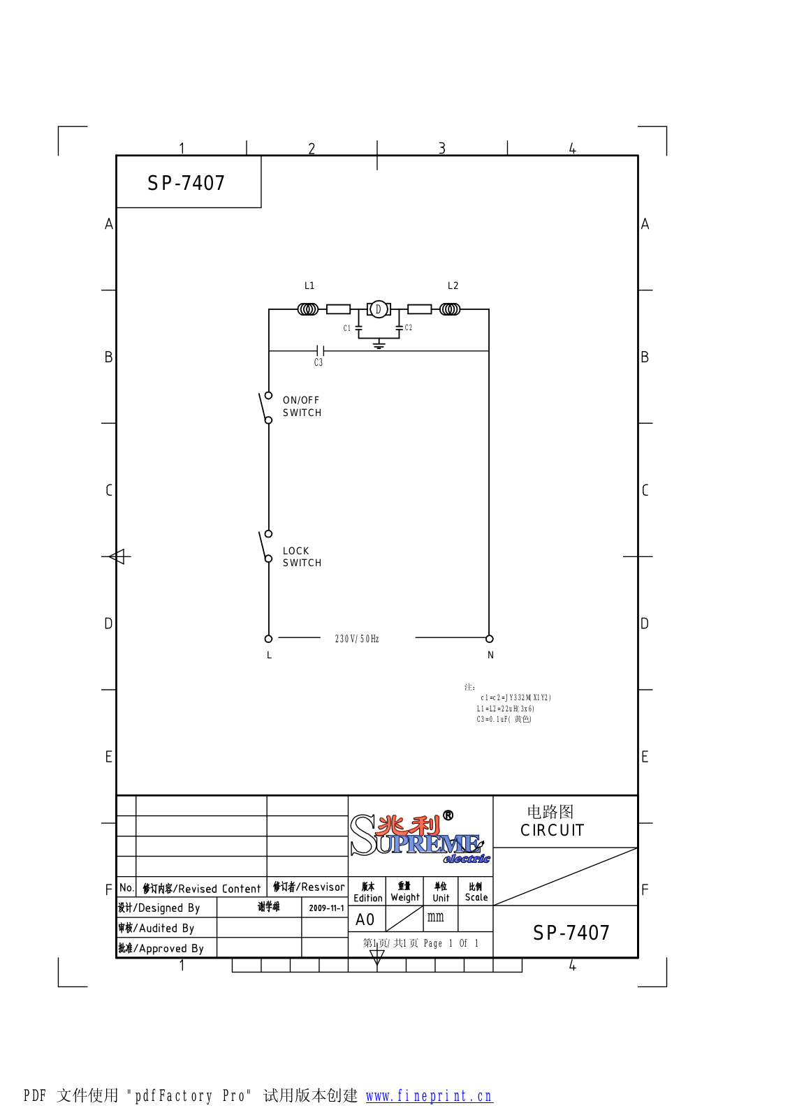 Supreme SP-7407 Circuit diagrams