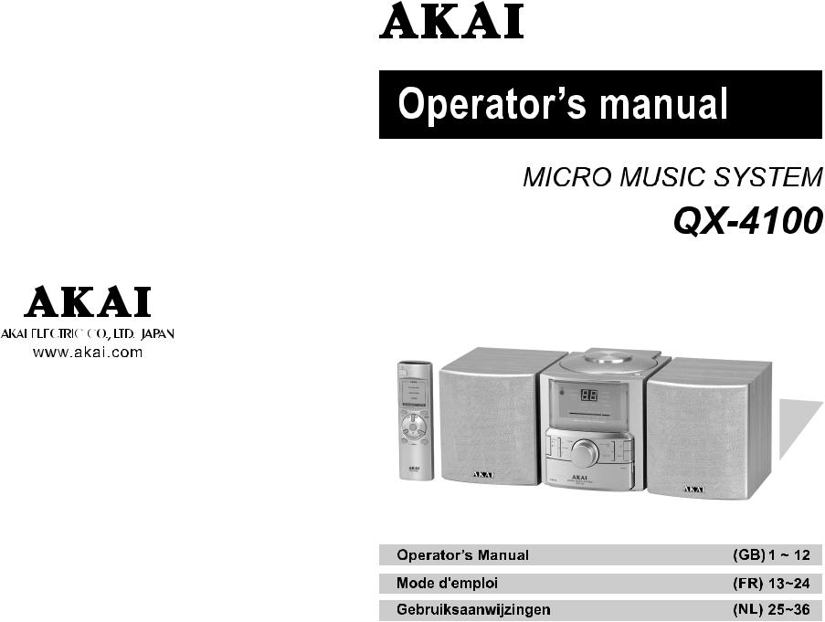 Akai QX4100 Manual