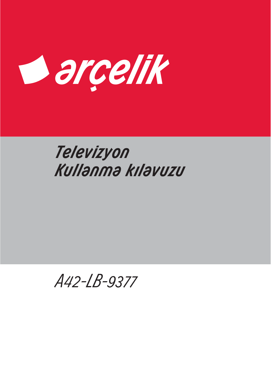 Arçelik A42-LB-9377 User manual