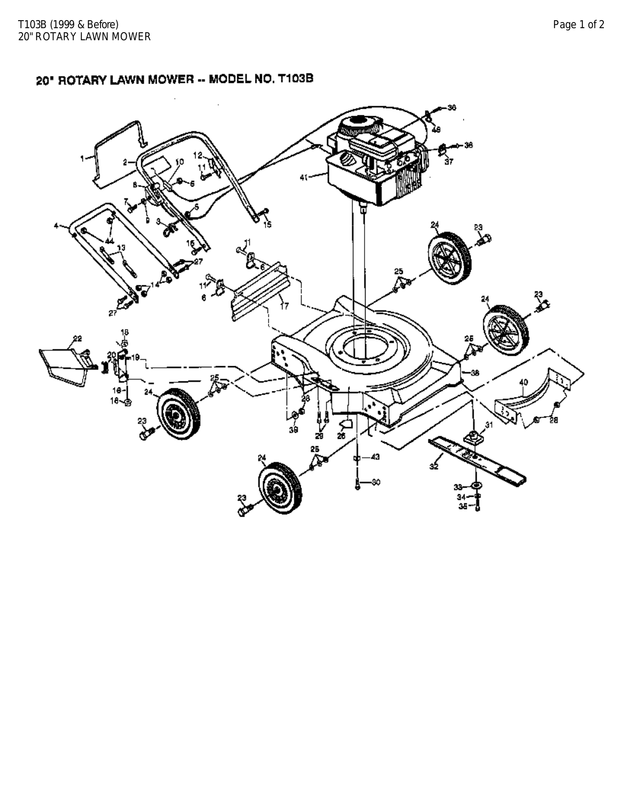 AYP T103B Parts List - ManualMachine.com