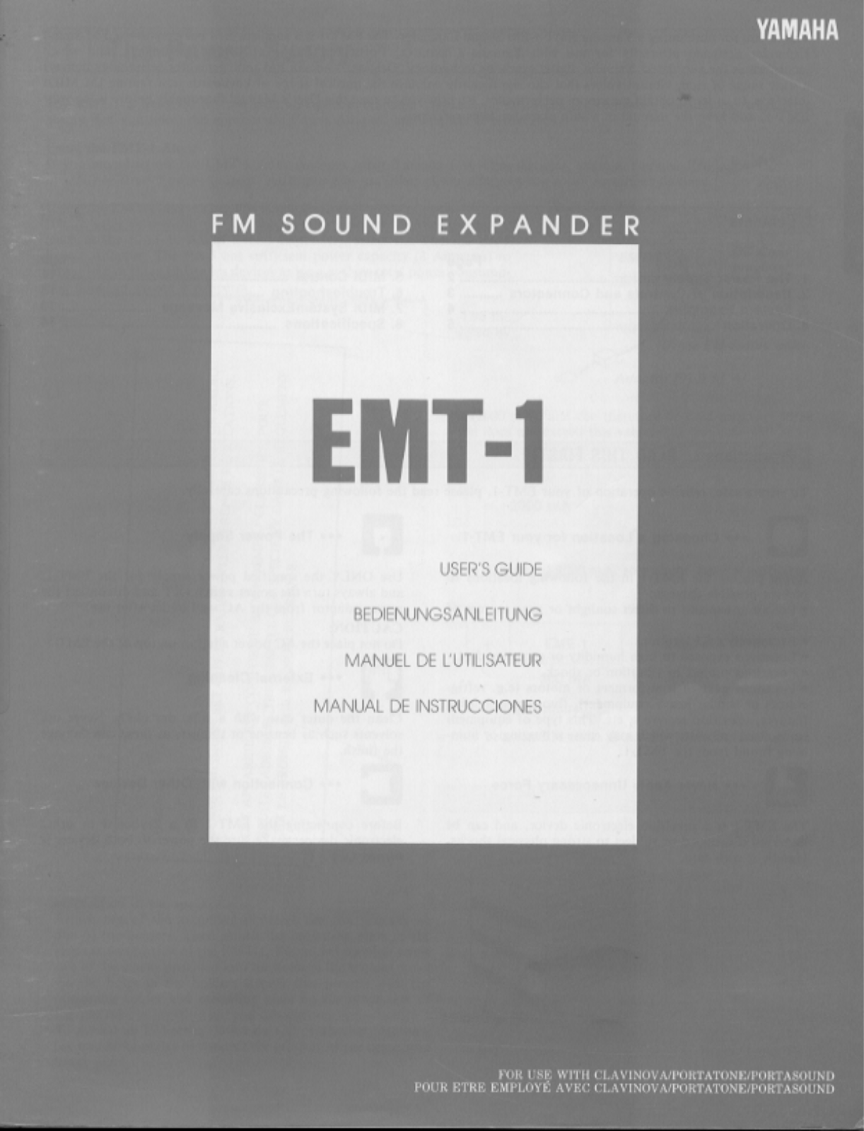 Yamaha EMT1, EMT1E User Manual