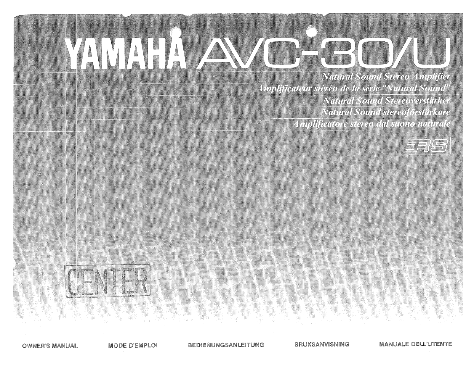 Yamaha AVC-30, AVC-30U Owner Manual