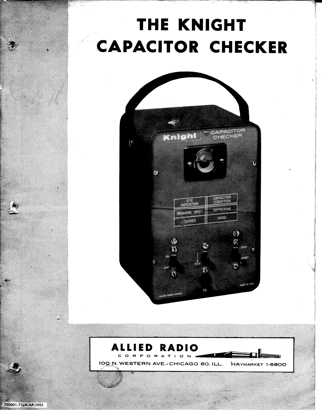 Allied Radio Knight Capacitor Checker Service manual