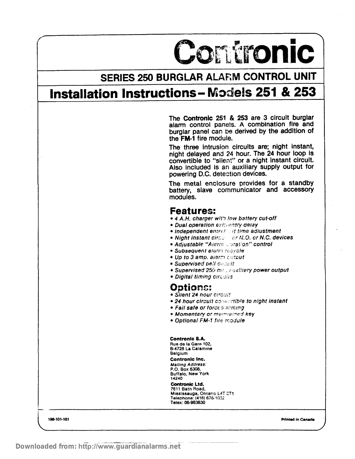 Contronic 251253 User Manual - ManualMachine.com