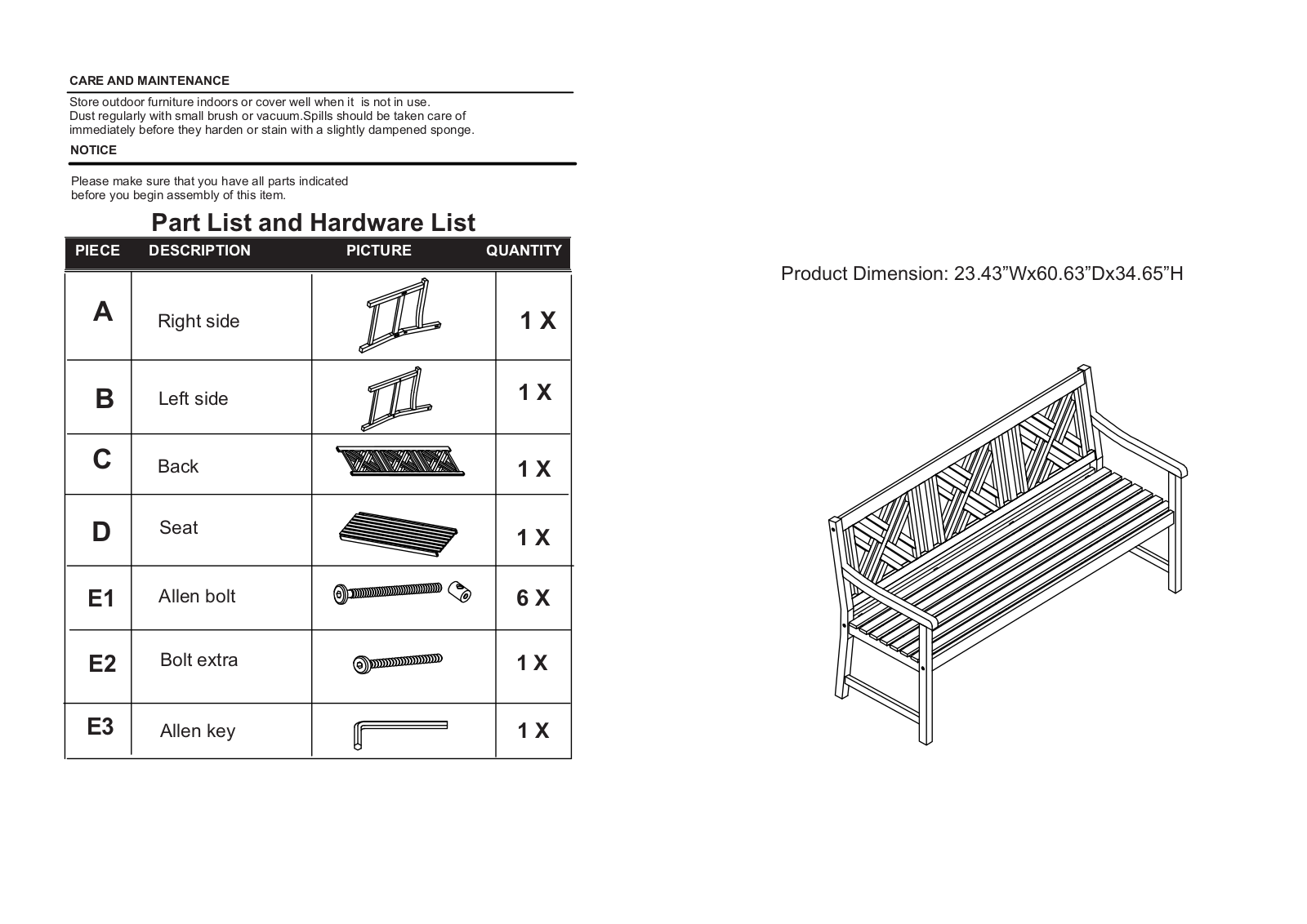 Alcott Hill ALCT4606 Dimensions - ManualMachine.com