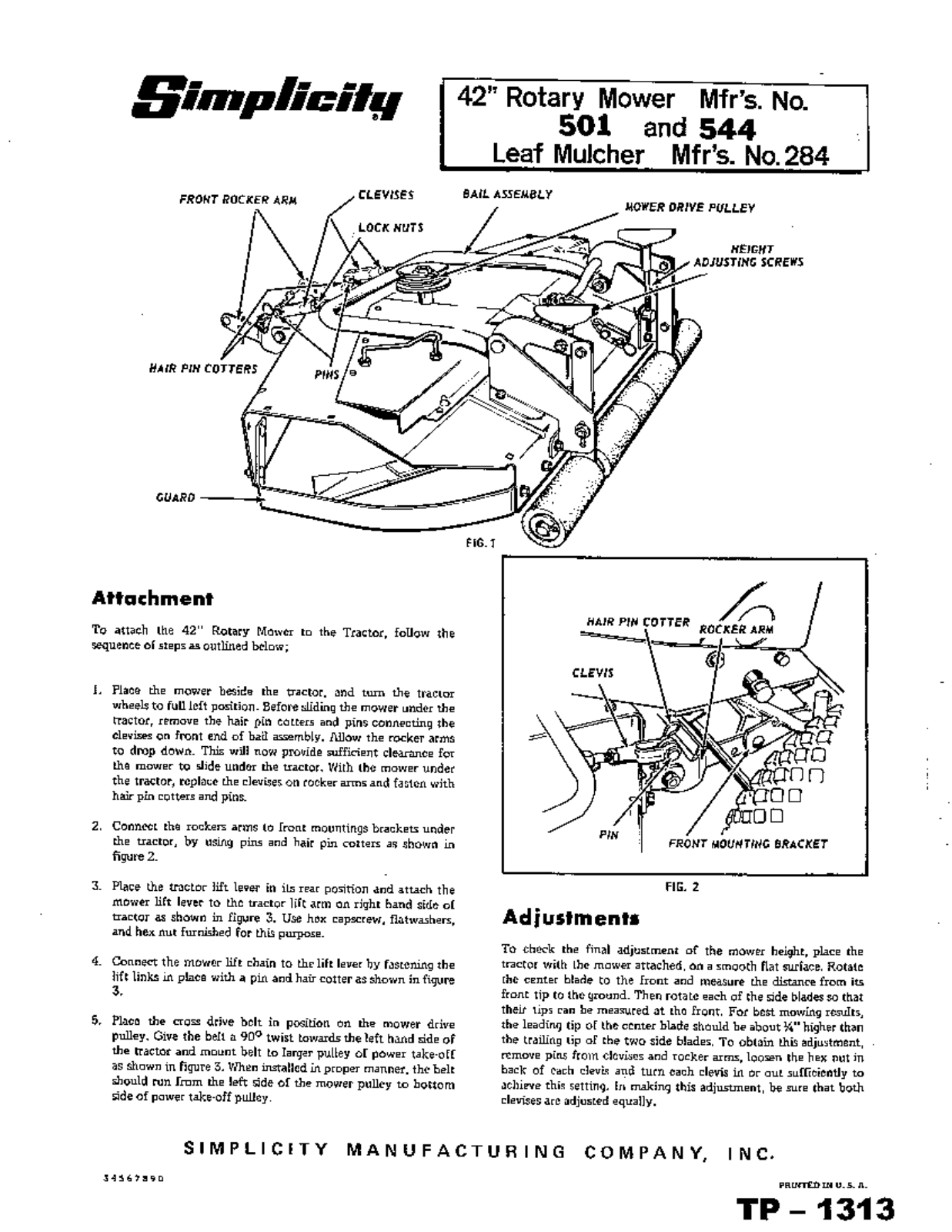 Simplicity 501 User Manual