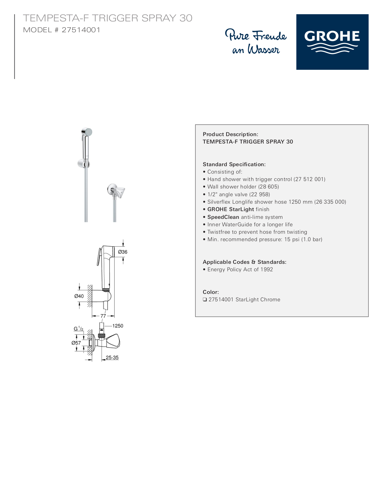 GROHE HBZM1244 Specifications - ManualMachine.com