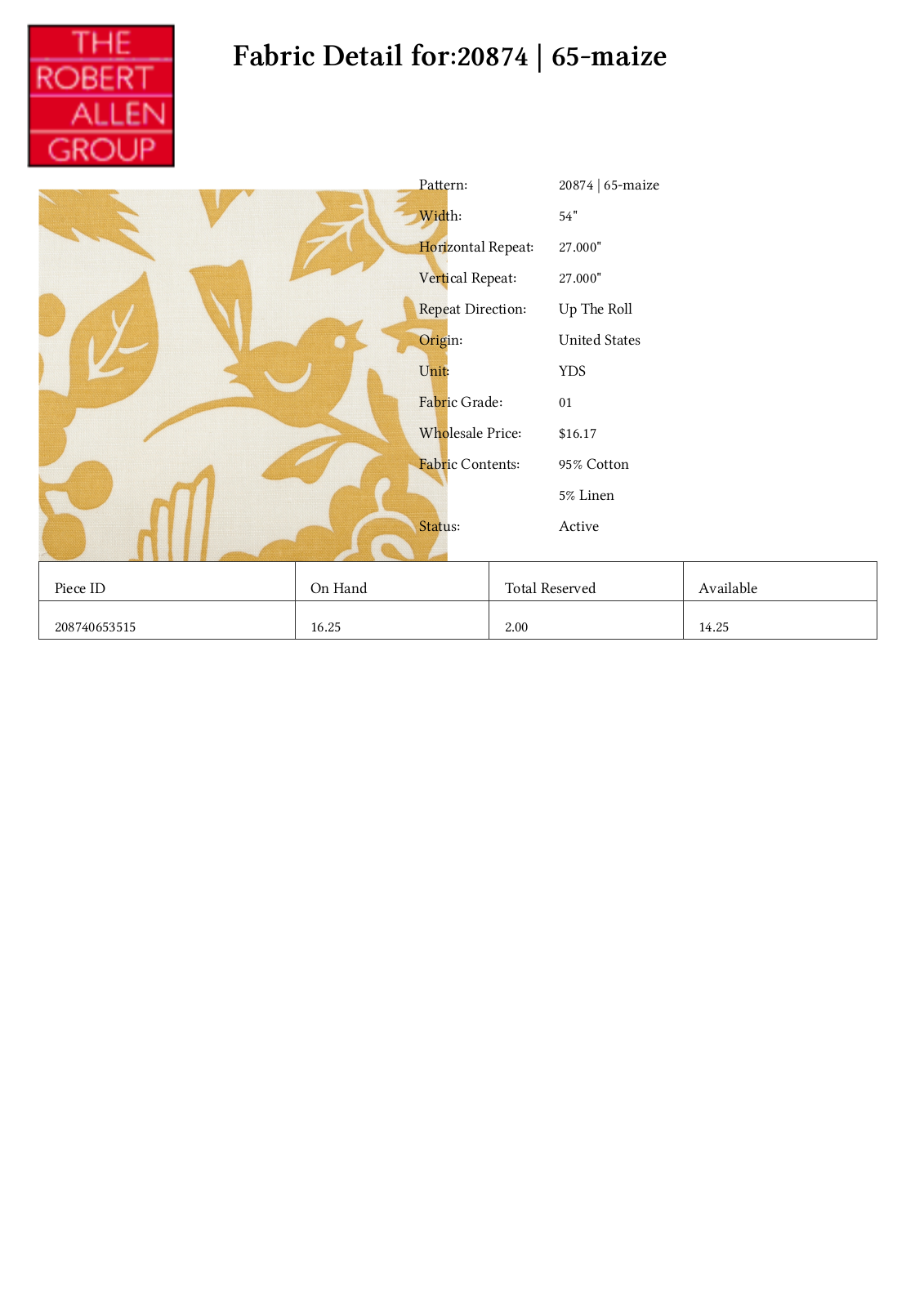 Duralee CRAL4987 Specifications - ManualMachine.com
