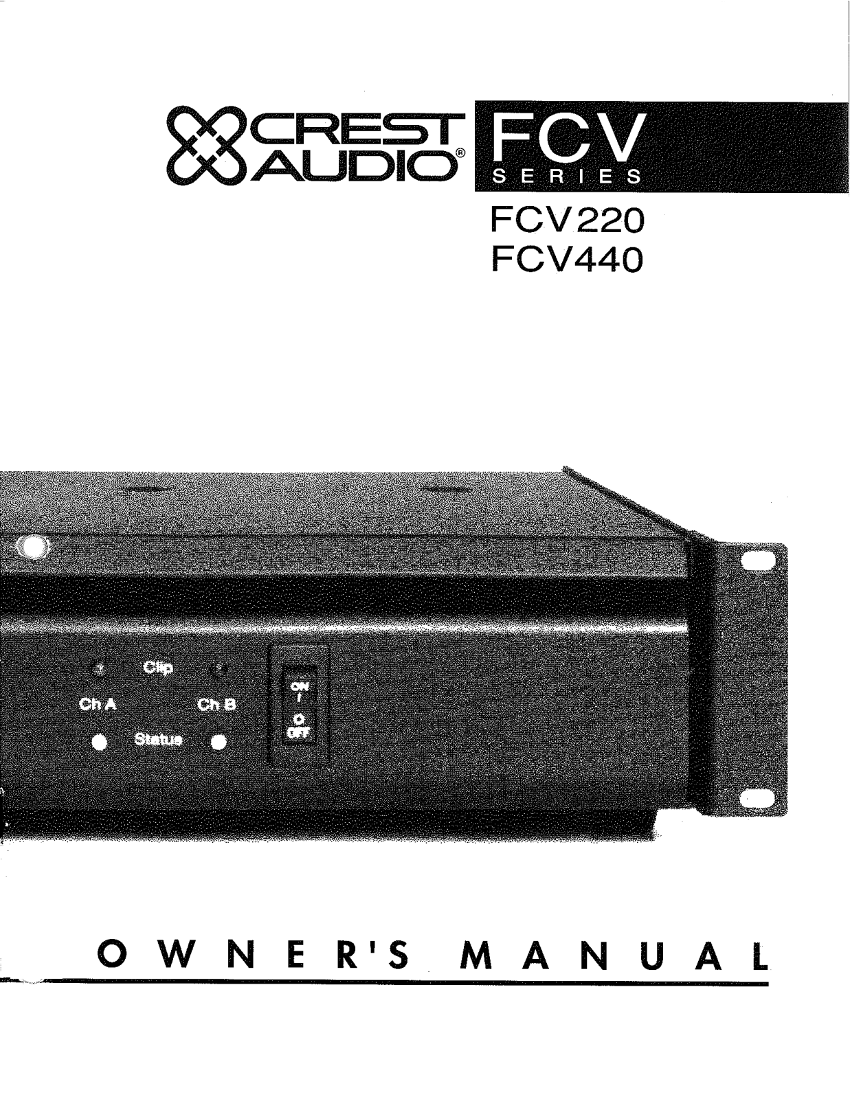 Crest Audio FCV-220 Owners manual