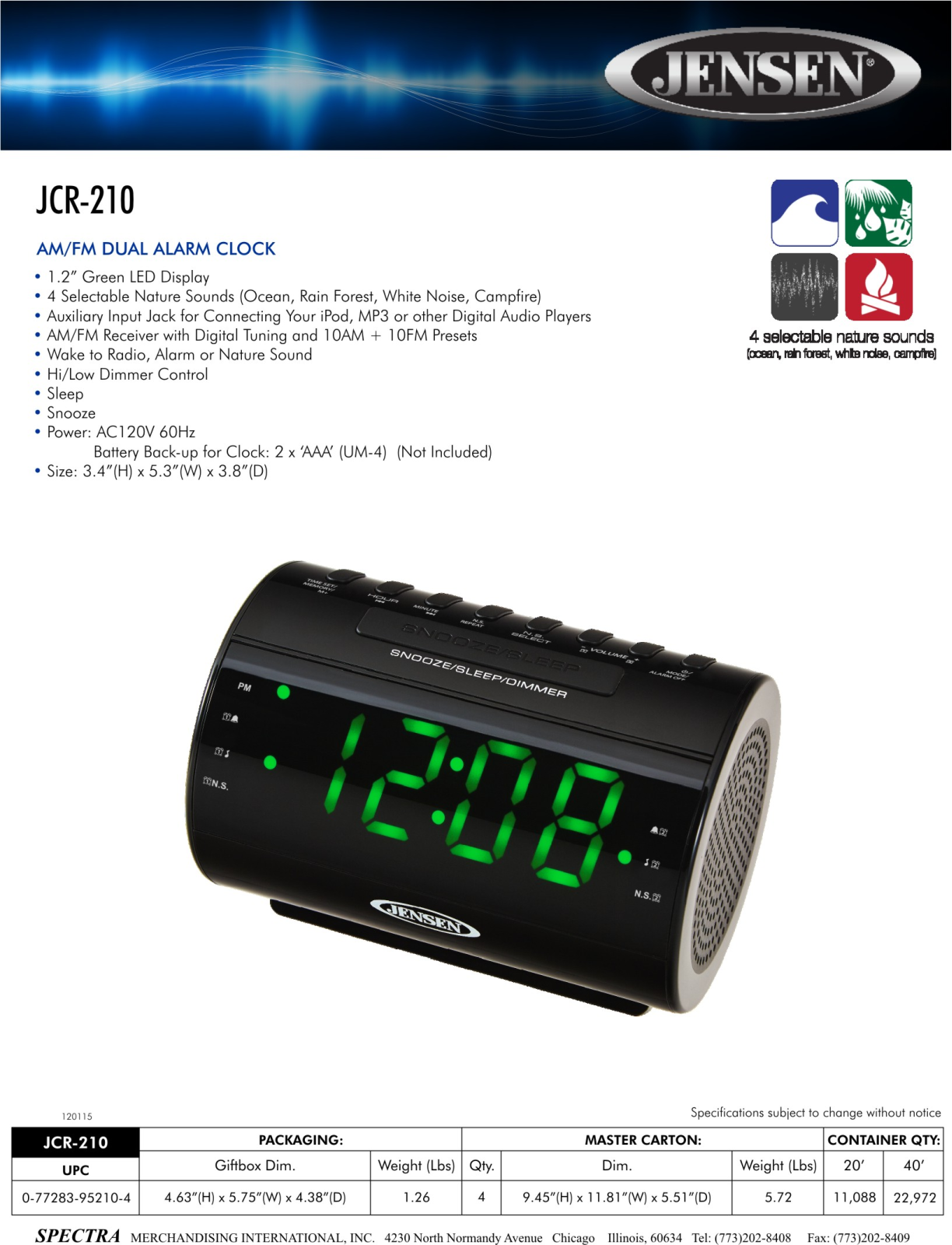 Jensen JNN1220 Specifications - ManualMachine.com
