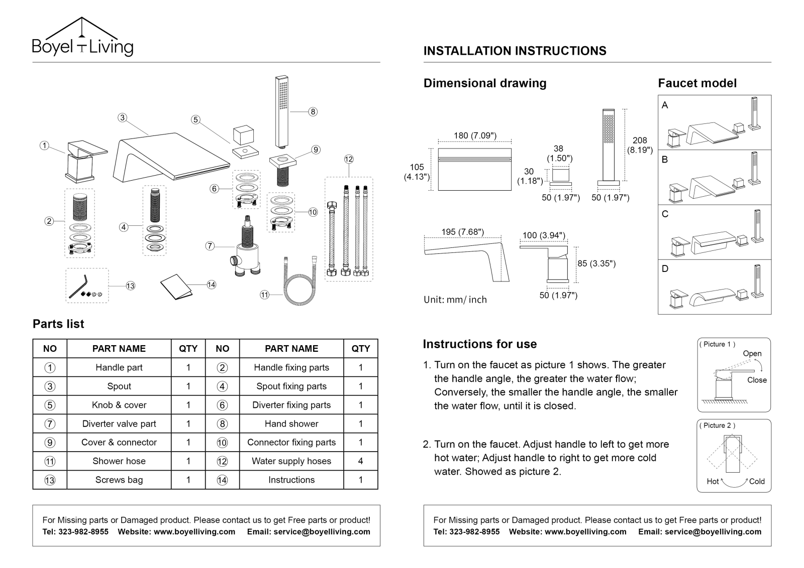 Boyel Living BOYE2396 Installation & Assembly - ManualMachine.com