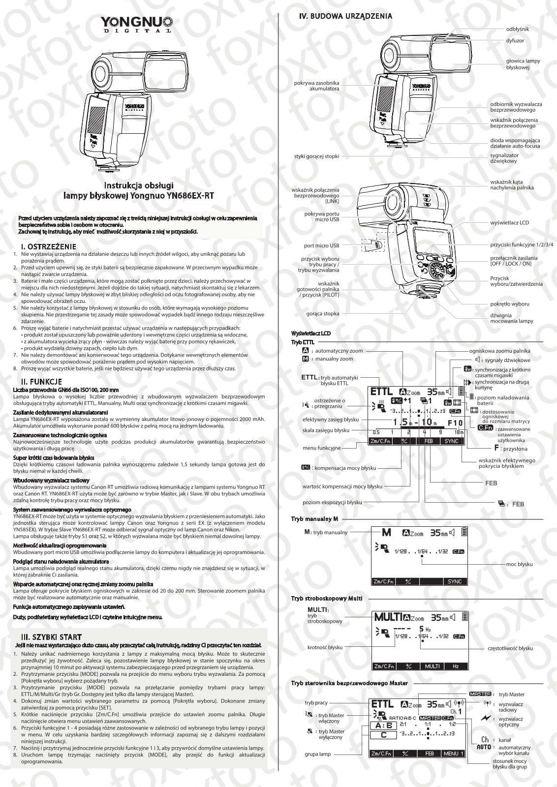 YONGNUO YN686EX-RT do Canon User guide