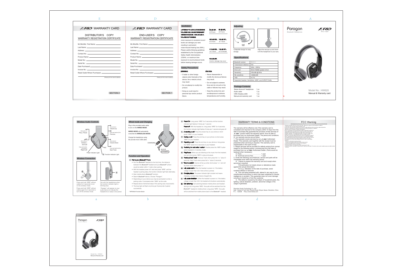 FENDA TECHNOLOGY HW620 User Manual